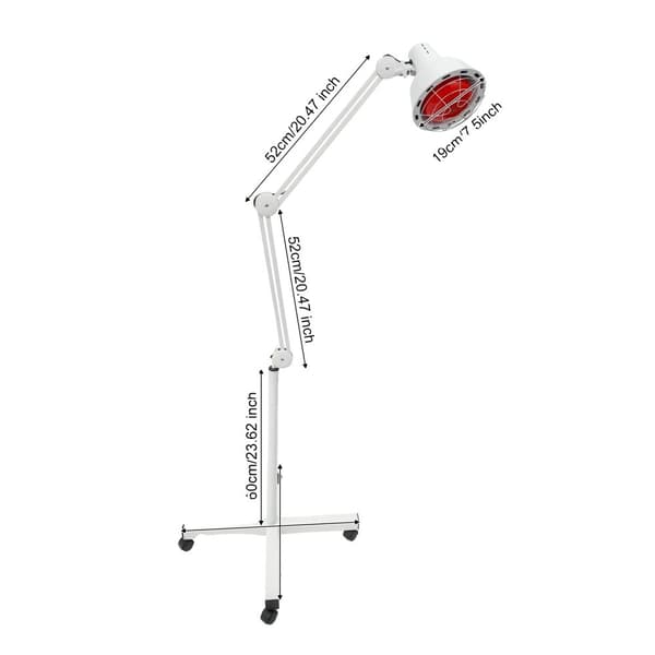 Infrarød Varme Lys, 275W Effekt, 360° Justerbar,HVID