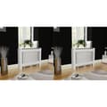 Miniatyrbilde 2 av 5: vidaXL Radiatordeksler 2 stk hvit MDF 112 cm