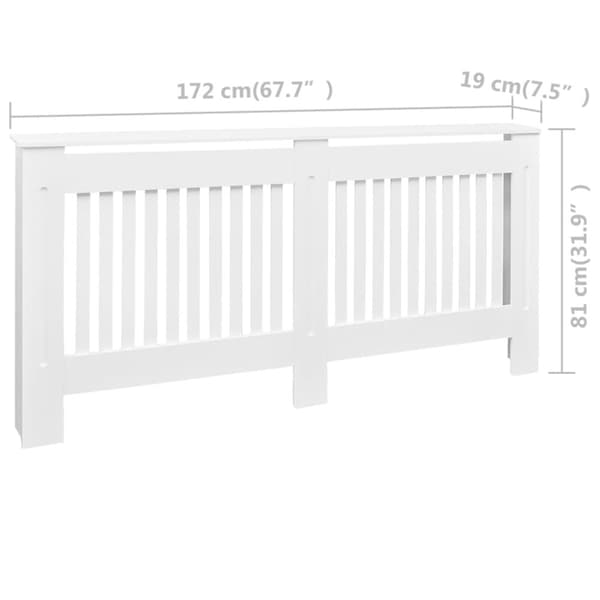 vidaXL radiatorskjulere 2 stk. MDF 172 cm hvid