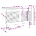 Miniatyrbilde 8 av 8: vidaXL Radiatordeksel hvit 152x19x81,5 cm MDF