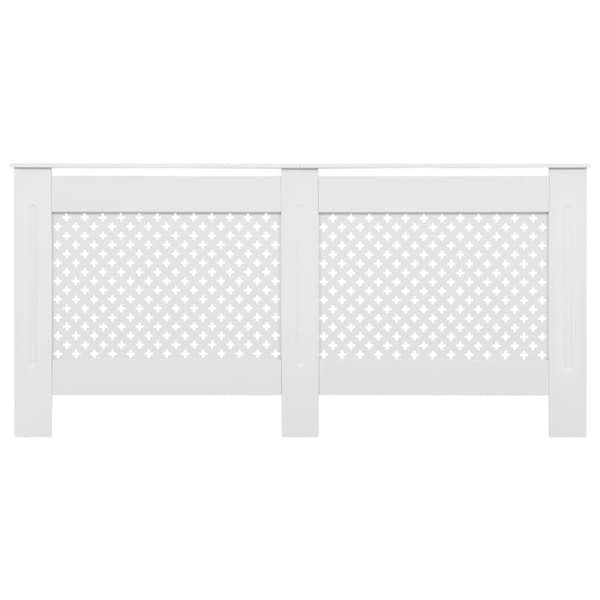 vidaXL Radiatordeksel hvit 172x19x81,5 cm MDF