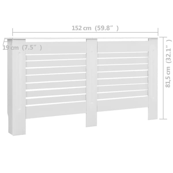 vidaXL radiatorskjulere 2 stk. 152 x 19 x 81,5 cm MDF hvid