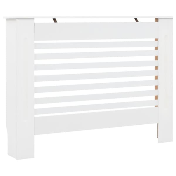 vidaXL Lämpöpatterin suojat 2 kpl valkoinen 112x19x81,5 cm MDF
