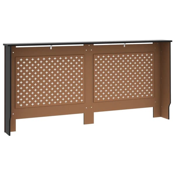 vidaXL Radiatordeksel svart 172x19x81,5 cm MDF