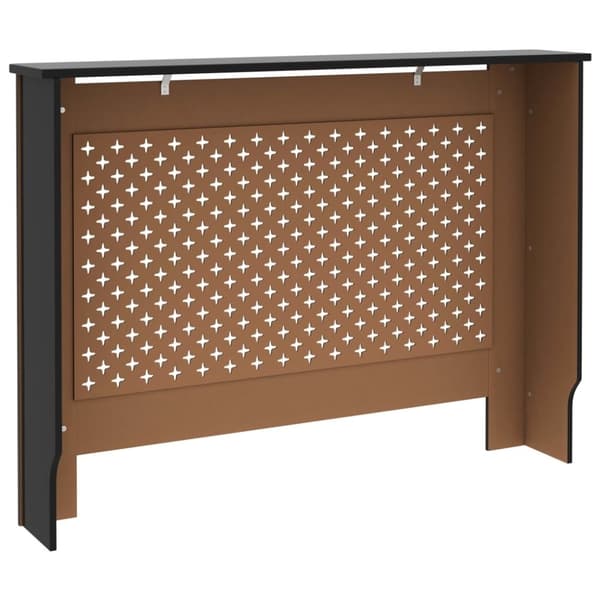 vidaXL Elementskydd svart 112x19x81,5 cm MDF