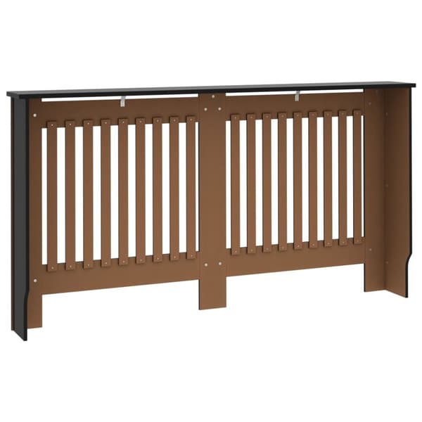 vidaXL Elementskydd svart 152x19x81,5 cm MDF