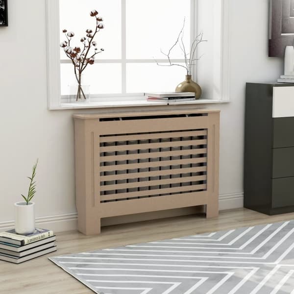 vidaXL radiatorskjuler 112x19x81,5 cm MDF