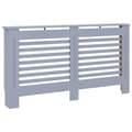 Miniatyrbillede 3 af 9: vidaXL radiatorskjuler 152x19x81,5 cm MDF antracitgrå