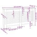 Miniatyrbillede 9 af 9: vidaXL radiatorskjuler 152x19x81,5 cm MDF antracitgrå
