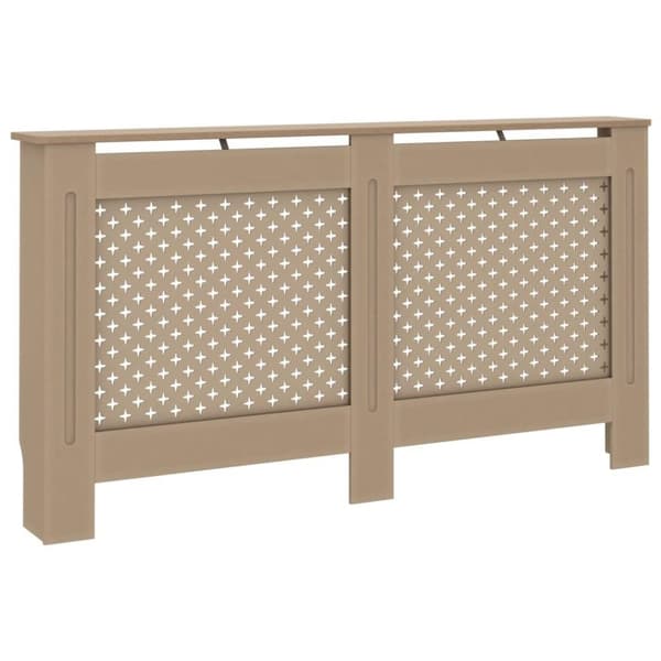 vidaXL Lämpöpatterin suoja MDF 152x19x81,5 cm