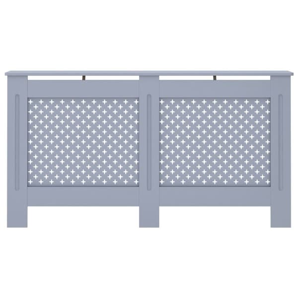 vidaXL radiatorskjuler 152x19x81,5 cm MDF antracitgrå