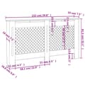 Miniatyrbillede 9 af 9: vidaXL radiatorskjuler 152x19x81,5 cm MDF sort