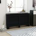Miniatyrbillede 2 af 9: vidaXL radiatorskjuler 152x19x81,5 cm MDF sort
