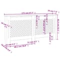 Pikkukuva 9 / 9: vidaXL Lämpöpatterin suoja antrasiitti 172x19x81,5 cm MDF