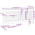 Miniatyrbild 9 av 9: vidaXL Elementskydd antracit 172x19x81,5 cm MDF