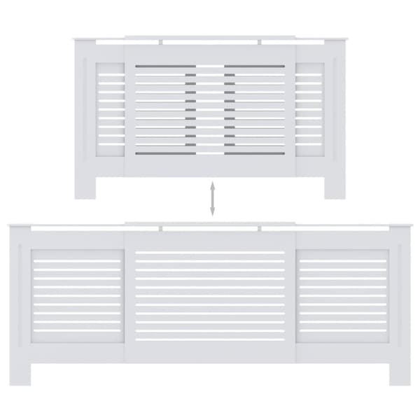 vidaXL MDF Radiatordeksel 205 cm hvit