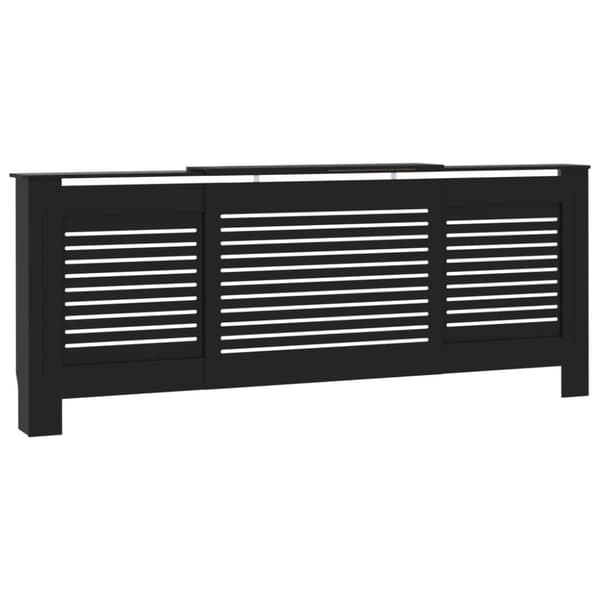 vidaXL Radiatordeksel MDF svart 205 cm