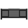 Miniatyrbilde 4 av 9: vidaXL Radiatordeksel MDF svart 205 cm