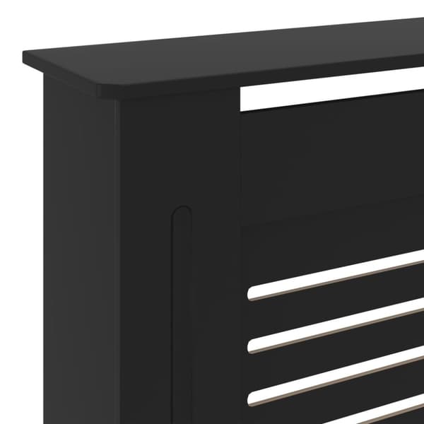 vidaXL Radiatordeksel MDF svart 205 cm