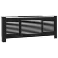 Miniatyrbilde 1 av 9: vidaXL Radiatordeksel MDF svart 205 cm