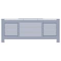 Miniatyrbilde 4 av 9: vidaXL Radiatordeksel MDF grå 205 cm