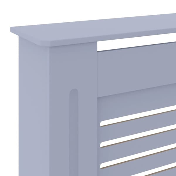 vidaXL Radiatordeksel MDF grå 205 cm