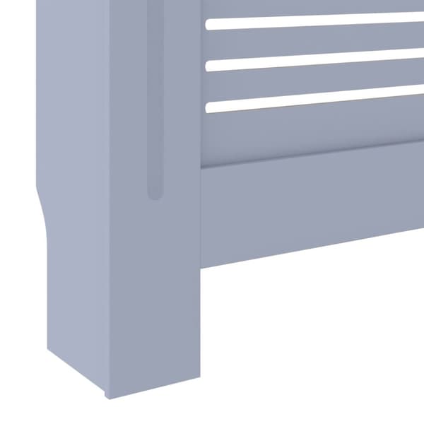 vidaXL Radiatordeksel MDF grå 205 cm