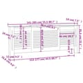 Miniatyrbilde 9 av 9: vidaXL Radiatordeksel MDF grå 205 cm