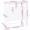 Miniatyrbild 8 av 8: vidaXL Elementskydd MDF vit 78 cm