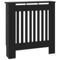 Miniatyrbilde 3 av 8: vidaXL Radiatordeksel MDF svart 78 cm
