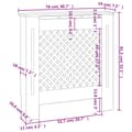 Miniatyrbillede 8 af 8: vidaXL radiatorskjuler 78 cm MDF