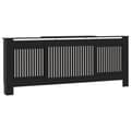 Miniatyrbilde 3 av 9: vidaXL Radiatordeksel MDF svart 205 cm