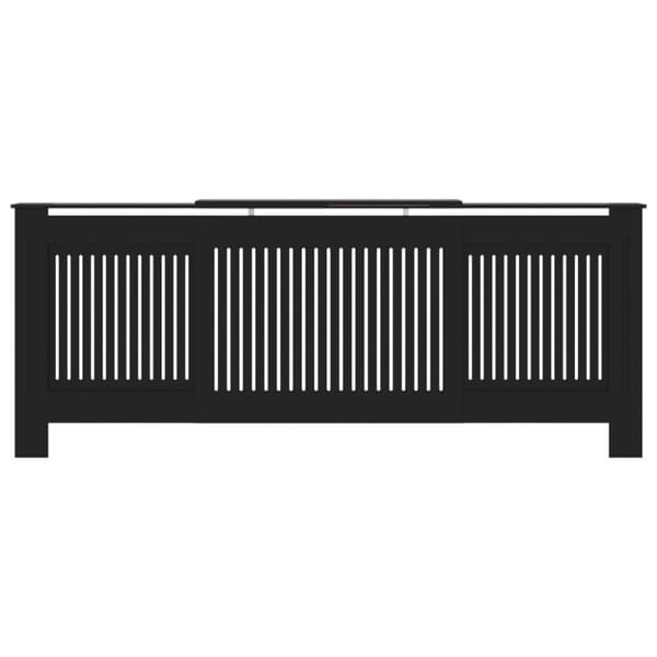 vidaXL Radiatordeksel MDF svart 205 cm