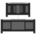 Miniatyrbilde 6 av 9: vidaXL Radiatordeksel MDF svart 205 cm