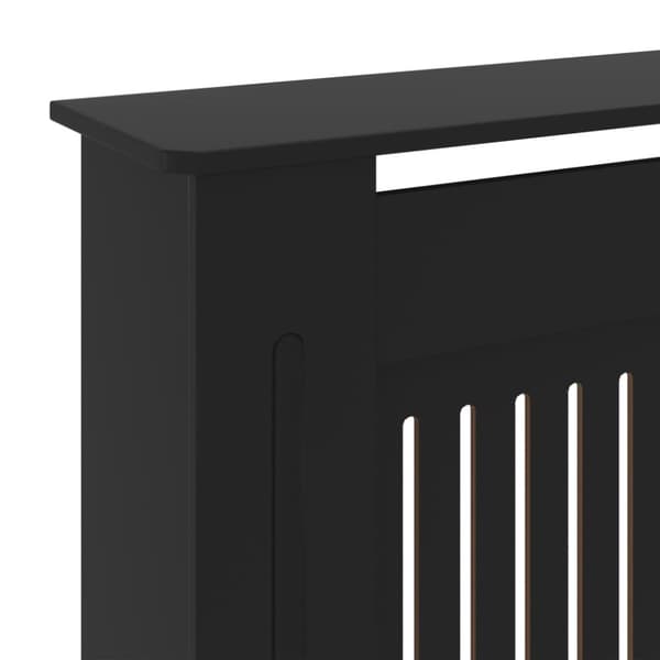 vidaXL Radiatordeksel MDF svart 205 cm