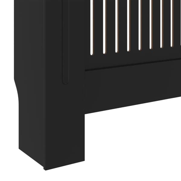 vidaXL Radiatordeksel MDF svart 205 cm