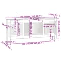 Miniatyrbild 9 av 9: vidaXL Elementskydd MDF grå 205 cm