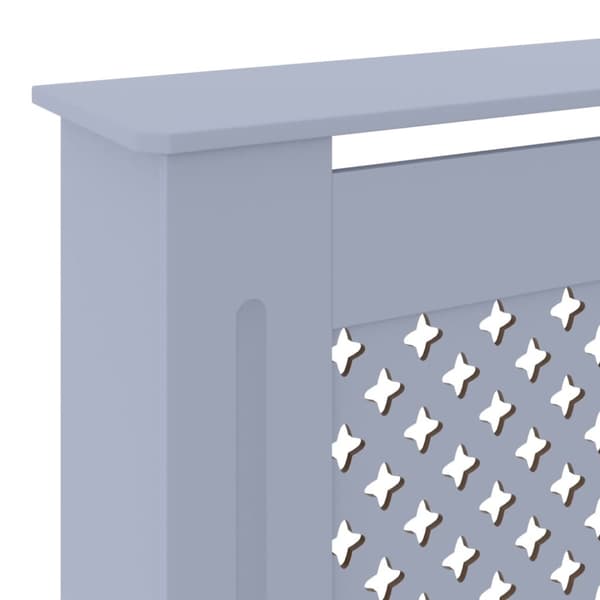 vidaXL Radiatordeksel MDF grå 205 cm
