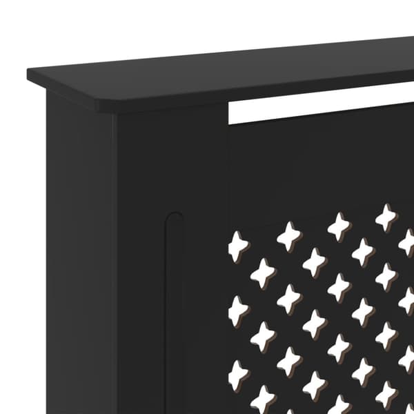 vidaXL Radiatordeksel MDF svart 205 cm