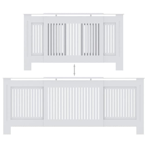 vidaXL MDF Radiatordeksel 205 cm hvit
