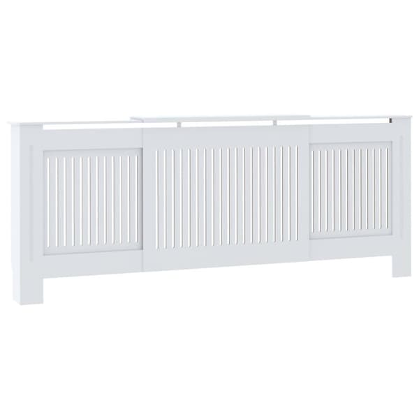 vidaXL MDF Radiatordeksel 205 cm hvit
