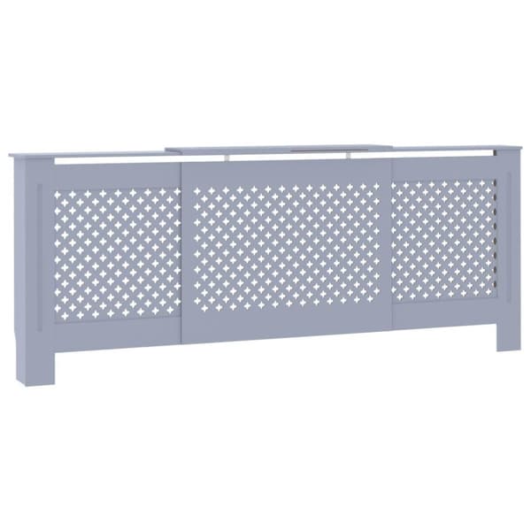 vidaXL radiatorskjuler 205 cm MDF grå