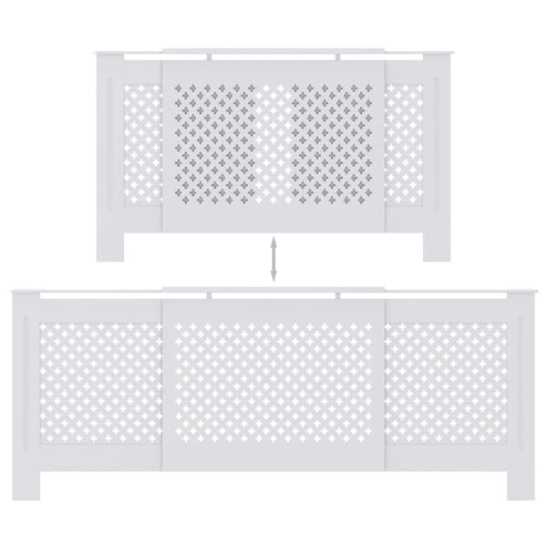vidaXL radiatorskjuler 205 cm MDF hvid