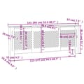 Miniatyrbillede 9 af 9: vidaXL radiatorskjuler 205 cm MDF hvid