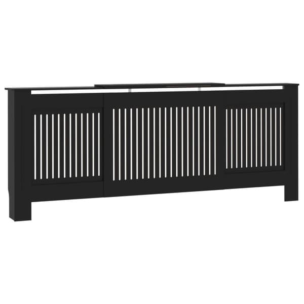 vidaXL MDF lämpöpatterin suoja musta 205 cm