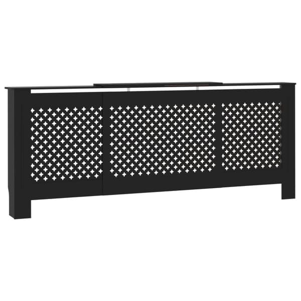 vidaXL radiatorskjuler 205 cm MDF sort
