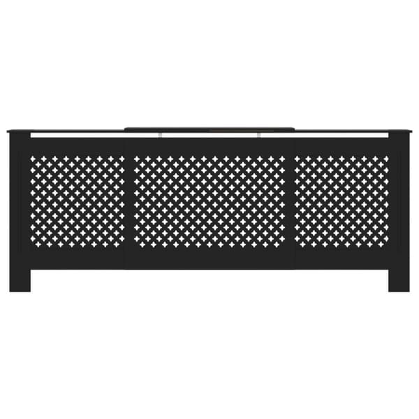 vidaXL radiatorskjuler 205 cm MDF sort