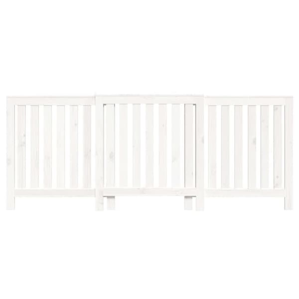 vidaXL radiatorskjuler 210x21x85 cm massivt fyrretræ hvid