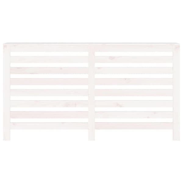 vidaXL Radiatordeksel hvit 153x19x84 cm heltre furu