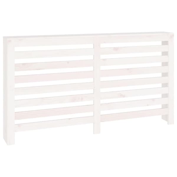 vidaXL Radiatordeksel hvit 153x19x84 cm heltre furu